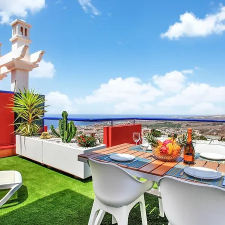 Wonderful View, Huge Terrace Solarium, Private Parking Appartement Costa Adeje (Tenerife)